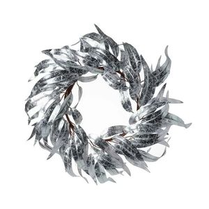 Couronne murale en métal de luxe en gros, ornement décoratif suspendu, design abstrait moderne en forme de feuille, sculpture d'art pour la maison et le salon - Product Image 5
