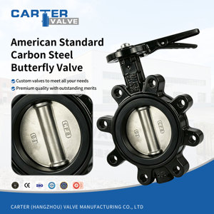 Válvula de <span class=keywords><strong>Mariposa</strong></span> de Acero al Carbono Estándar Americano ANSI WCB A216 Tipo Wafer con Engranaje Manual de Triple Excentricidad y Sello Suave para Agua y Aceite - Product Image 2