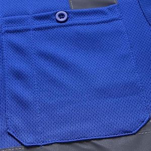 OEM |   Haute visibilité |   Chemise de sécurité réfléchissante noire à manches courtes |   T-shirt de travail Polo de sécurité routière pas cher - Product Image 5