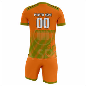 Conjunto de Camiseta y Pantalones Cortos de Fútbol Personalizados al por Mayor, Uniforme de Fútbol Transpirable de Secado Rápido, Proveedor OEM de Ropa Deportiva para Equipos - Product Image 3