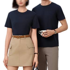 เสื้อยืดแขนสั้นผู้ชายแบบคัสตอมจากโรงงาน OEM เสื้อยูนิฟอร์มทำงานสำหรับองค์กร คอกลม เสื้อเปล่าสำหรับงานวัฒนธรรม พิมพ์โลโก้ DIY ได้ - Product Image 1