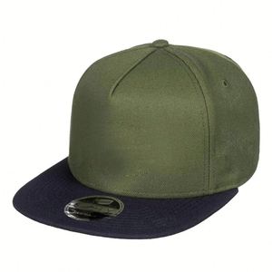 Wholesale <b>Plain</b> Blank 6 Panel Snapback Hat Contrast Color Black and White Flat Brim Hip Hop <b>Baseball</b> <b>Cap</b> with Custom Logo Option - Product Image 4