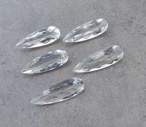 คริสตัลควอตซ์ธรรมชาติทรงหยดน้ำเจียระไนแบบเหลี่ยมเพชรพลอยสำหรับทำเครื่องประดับ - Product Image 6