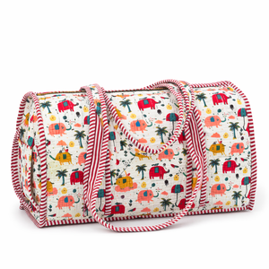 Bolsa de Viaje Deportiva de Lujo, Hecha a Mano, de Algodón Resistente y Ecológico, Multicolor, con Cierre de Cremallera y Gran Capacidad - Product Image 1