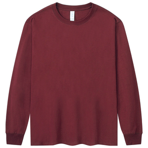 เสื้อยืดแขนยาวผู้ชายผ้าฝ้ายคุณภาพสูงรุ่นล่าสุดปี 2026 ดีไซน์เรียบง่าย คอทรงโอ ผลิตด้วยวิธีการถักทอ สามารถปรับแต่งได้ - Product Image 2