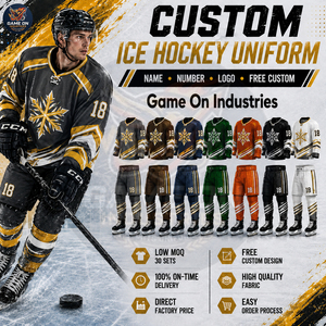 Full Sublimation Printed Team Jersey With Matching Pants Custom Athletic Club Gear V Neck Highland Quality Ice Hockey Uniform - Product Image 3