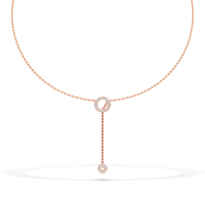Elegante Collar de Diamantes de Corte Redondo con Cadena, Collar de Diamantes Naturales con Certificado IGI para Mujer, de la India - Product Image 2