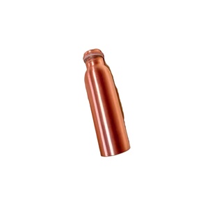Juego de 2 botellas de agua de cobre puro, a prueba de fugas y sin uniones, con beneficios para la salud ayurvédica y del yoga. - Product Image 5