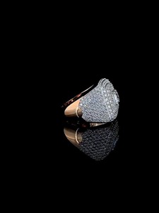 Moissanite <b>Iced</b> Out Pinky <b>Ring</b> 925 Silver Unisex Statement <b>Ring</b> Hip Hop Style Engagement Anniversary Jewelry Design - Product Image 5