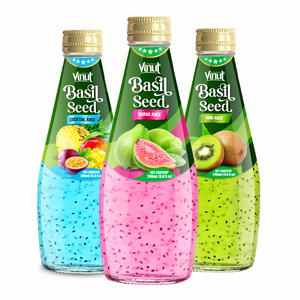 Boisson aux graines de basilic goyave 290ml - Vietnam, marque privée, graines de chia, sans sucre, OEM/ODM, échantillon gratuit - Product Image 1