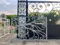 Barandillas de Balcón de Hierro Forjado Elegantes para Exteriores, Balaustrada Decorativa de Hierro para Arquitectura Moderna y Clásica