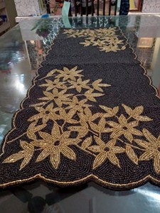 Camino de Mesa con Cuentas de Primera Calidad, Diseño Bordado para Mesa de Comedor, Recepción de Bodas, Banquete de Hotel y Decoración del Hogar - Product Image 2
