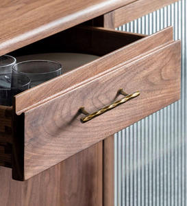 Poignées de meuble en métal martelé noir mat en alliage de zinc pour tiroirs de cuisine, commodes, meubles de salle de bain et appareils électroménagers, pour chambre à coucher - Product Image 4
