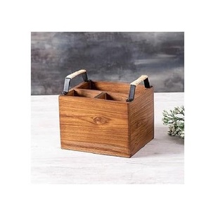 Porte-ustensiles en bois artisanal de luxe écologique pour le rangement dans la cuisine, cuillères, spatules, outils de cuisine et accessoires de service - Product Image 1
