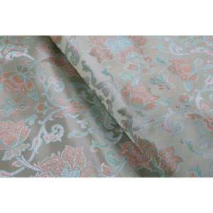 Tissu de décoration intérieure à motif floral, brocart uni olive Tanchui, vendu au mètre, 44 pouces de large, TFAB TANCHUI BRO07 268 - Product Image 1