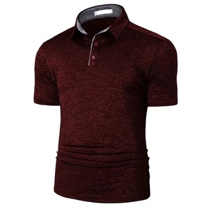 เสื้อโปโลแขนสั้นผู้ชาย สีมารูน ทรงเข้ารูป ลำลอง สีพื้น ความยาวปกติ - Product Image 2