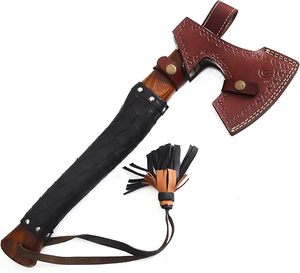Best Value Hand Forged Viking <b>Axe</b> Valhalla Camping Etching <b>Axe</b> Head Handmade Hunting <b>Axe</b> for Survival with Cover - Product Image 4