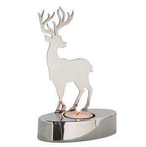 Portavelas de Reno Navideño, Decoración de Interiores, Nuevo Diseño, Portavelas de Aluminio Hecho a Mano con Forma de Ciervo para Regalo - Product Image 5