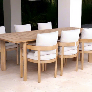 Ensemble de meubles de patio, meubles d'extérieur, OEM/ODM, chaises de jardin en bois ou en aluminium, table, 4-8 places, design personnalisé - Product Image 1