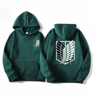 Sudadera con Capucha de Anime Personalizada de Alta Calidad para Hombre, con Estampado de Logotipo de Alas, Corte Regular Informal, Sudadera de Algodón, Ropa Urbana de Otoño - Product Image 4