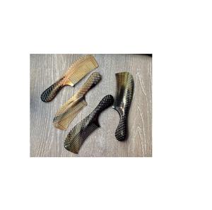 Peigne authentique en corne de buffle naturelle pour cheveux épais, bouclés et longs, démêle en douceur, réduit la casse des cheveux, sans électrostatique - Product Image 1