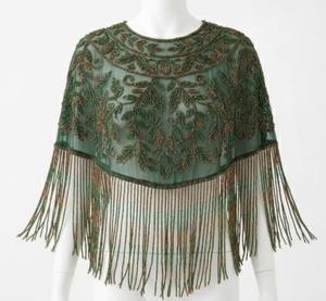 Poncho con Cuentas Bordadas a Mano para Mujer |   Chal de Flecos de Lujo para la Noche |   Proveedor Mayorista y de Productos a Granel - Product Image 1