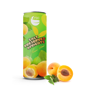 Exportateur vietnamien sel conservé bouteille de jus d'abricot personnalisé imprimé jus de fruits concentré 330ml mince peut emballer bouteilles - Product Image 3