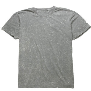 เสื้อยืดคอตตอน 100% แบบวินเทจ ล้างสีด้วยกรด ทรงหลวม คอกลม - Product Image 1