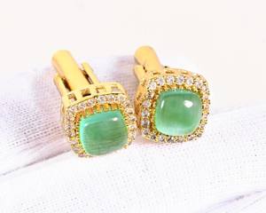 Bijoux de luxe pour hommes, boutons de manchette |   Boutons de manchette personnalisés en acier inoxydable et argent sterling 925 pour mariage et affaires - Product Image 1