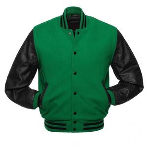 Vestes pour hommes respirantes avec fermeture éclair, vente en gros, haute qualité, décontractées, style baseball, personnalisées, type Letterman - Product Image 5