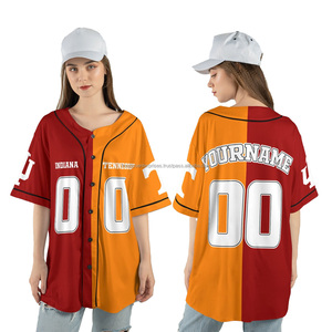 Maillot de baseball/softball personnalisé de haute qualité 2024, nouveau style, imprimé par transfert thermique, 100% polyester, séchage rapide, sport - Product Image 4