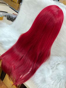 วิกผมตรงลูกไม้13x4 HD ด้านหน้ามีความหนาแน่น180% สีแดงสวยคลื่นลึกของคนบราซิลขายส่งเป็นสินค้าของคนอื่นมาขาย - Product Image 5