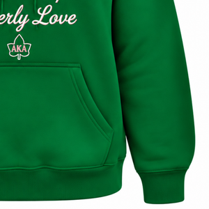 Womens <b>Pink</b> Premium Embroidered <b>Hoodie</b> with Greek Letter Crest Soft Fleece Fabric Relaxed Fit Casual Sorority Pullover - Product Image 5