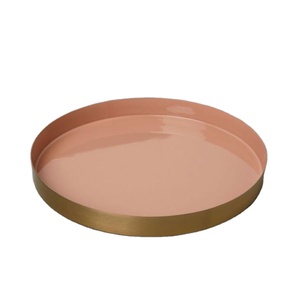 Plateaux décoratifs en émail ronds de 13 pouces, couleur personnalisée, fournitures pour restaurants et cafés, plateaux uniques, artisanat - Product Image 1