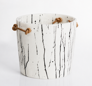 Seau à glace en résine florale bohème avec poignées en corde, étanche et durable, 3L, rond, pour vin et boissons, idéal pour la maison, le bar ou les fêtes - Product Image 6