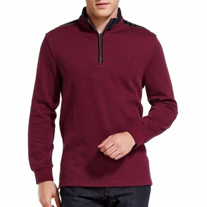Mens Quarter Zip Sweatshirt Casual Long Sleeve Pullover Sports Training <b>Top</b> Gym Fitness Streetwear for Men Winter Wear - Product Image 2