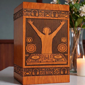 Wooden Urn with Custom Artwork Engraving Bespoke Wooden Urn for Ashes Manufacturer by AYAANS - Product Image 3
