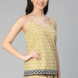 Comfortable Soft Lounge Wear <b>Women</b> Sleeveless Shorts Set Whole Sale Prince Top Arrival <b>Women</b> Shorts Set - Product Image 3