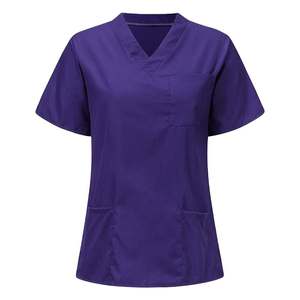 Blusas Médicas de Mezcla de Algodón, Uniformes Médicos para el Cuidado de la Salud, Ropa de Trabajo Profesional - Product Image 3