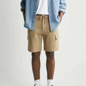 Shorts Cargo en Twill de Coton pour Hommes, Multiples Poches, Style Jean Denim, Jorts Baggy, Coton de Haute Qualité, Tendance Streetwear 2026 - Product Image 1