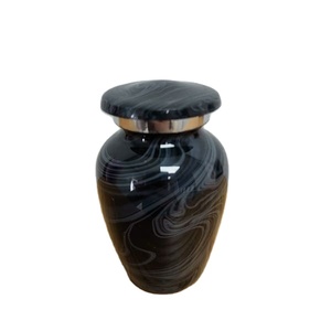 Honre su memoria con nuestras urnas de recuerdo Premium Un tributo duradero a su ser querido Onyx Urna de recuerdo de metal negro - Product Image 1