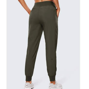 Pantalon en toile coupe-vent pour femme avec taille élastique, logo personnalisé, grande taille, respirant pour l'hiver - Product Image 3