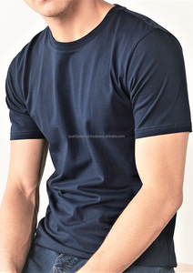Wholesale Interlock <b>Light</b> Weight Poly Cotton Blend Quick Dry Breathable Soft Casual Short Sleeve Plain Knitted Men's T-Shirts - Product Image 2