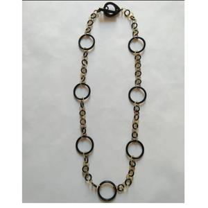 Collar de cadena de eslabones con efecto de cuerno de resina gruesa, joyería de declaración ligera para mujer, accesorios de moda de estilo bohemio - Product Image 3