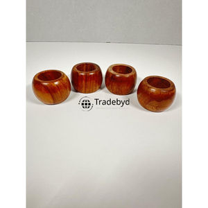 Anillo para Servilletas de Madera Hecho a Mano, Estilo Clásico, Ecológico, Duradero, Decoración Premium para Mesa de Comedor, Accesorios para Bodas, Tradebyd - Product Image 2