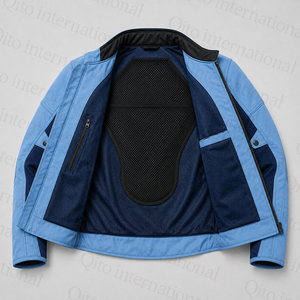 เสื้อแจ็คเก็ตมอเตอร์ไซค์ CE Level 2 แบบสั่งทำพิเศษ ผ้าคอร์ดูร่า เสื้อแจ็คเก็ตมอเตอร์ไซค์สำหรับการเดินทาง ขายส่ง เสื้อแจ็คเก็ตมอเตอร์ไซค์แบบสะท้อนแสง - Product Image 3