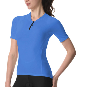 Maillot de cyclisme pour femmes au design élégant, respirant, en maille, haut de vélo à manches courtes, vêtements de vélo réfléchissants, maillot de cyclisme - Product Image 1