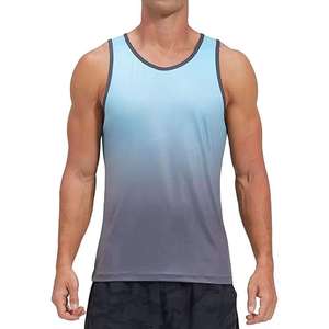 OEM Custom Men's Boys' Sports Tank Top Slim Fit Cotton Knitted Breathable Gym <b>Running</b> Vest <b>Singlets</b> - Product Image 1