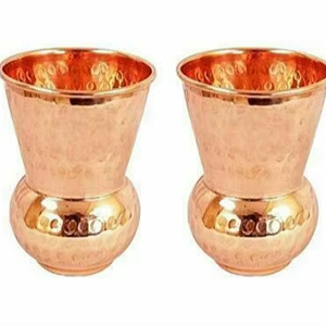 Ensemble de verres en cuivre de qualité supérieure pour la cuisine, vaisselle ayurvédique écologique réutilisable et durable, cadeau d'affaires pour une maison bien organisée - Product Image 1