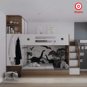 เตียงสองชั้นอัจฉริยะโอฮาฮ่า พร้อมตู้เสื้อผ้าในตัว - GTTM043 - Product Image 6